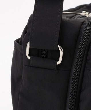 LA BAGAGERIE 【MONICA】クリンクルナイロン　ドロストショルダーバッグ ブラック