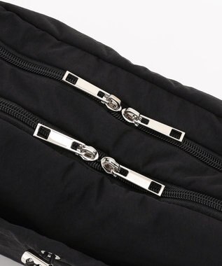 LA BAGAGERIE 【MONICA】クリンクルナイロン　ドロストショルダーバッグ ブラック