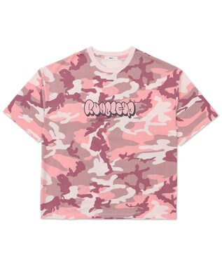 WEGO 【ユニセックス着用ITEM/MLサイズ展開】カモフラグラフィックT（SS） ピンク