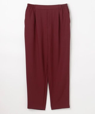 ANY 【6サイズ展開/ウエストゴム】イージーテーパードパンツ バーガンディ