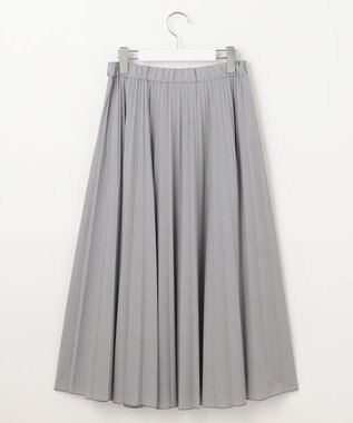 J.PRESS LADIES 【洗える】50Sブロード プリーツ スカート ライトグレー系