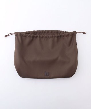 自由区 【カタログ掲載・巾着袋付き・A4サイズ収納可】パンチングレース トート ダークブラウン