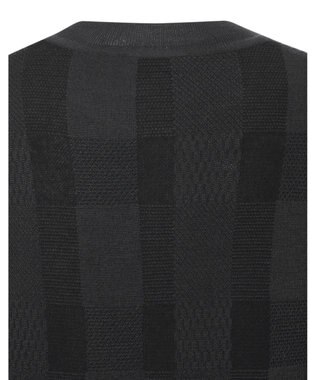 DAKS 【DAKS GOLF】ウールブレンドストレッチチェックセーター ブラック