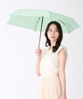 MOONBAT 【3秒でたためる傘/コンパクト】urawaza 小町(ウラワザ コマチ)  折りたたみ傘 無地 50cm ライトグリーン