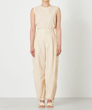 NAVE 【ReNAVE・洗える/撥水加工/接触冷感/UVケア/セットアップ】ナイロンタスラン カーゴパンツ アイボリー系