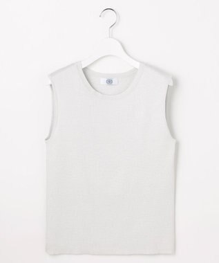 J.PRESS LADIES FINE COTTON SLEEVELESS タンクトップ シルバー系