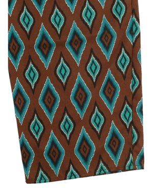 Green Parks アート柄イージーパンツ Brown