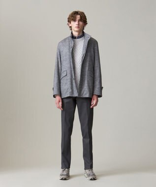 J.PRESS MEN 【KING SIZE】ウールバランサーショートカーコート グレー系3