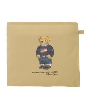MOONBAT POLO RALPH LAUREN(ポロ ラルフローレン) ポケッタブルレインバッグ　フラッグベア ベージュ