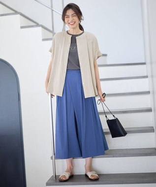 ANY フレンチリネンシャツブラウス サンドベージュ