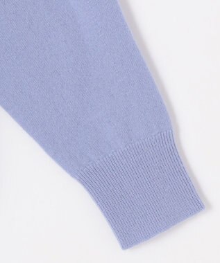 自由区 L 【洗える】ピュアカシミヤVネック ニット テンダーブルー