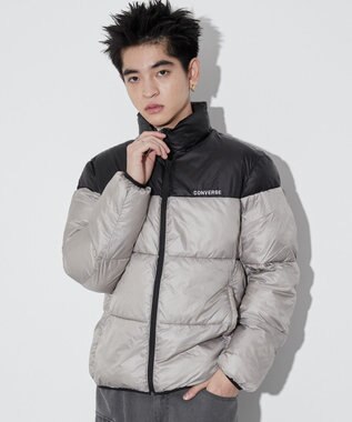 WEGO 【ユニセックス着用ITEM】CONVERSEパテッドジャケット ホワイトアイボリー