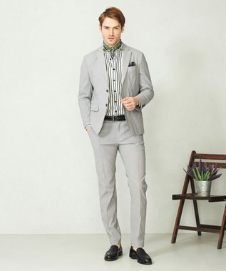 JOSEPH ABBOUD 【ポケッタブル/ストレッチ/ECO撥水】アクティブレジャー ジャケット ライトグレー系