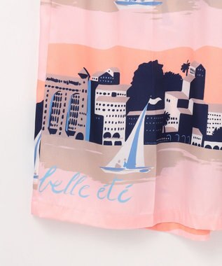 GRACE CONTINENTAL マリンプリントイージーパンツ ピンク