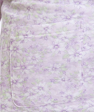 Wing 【数量限定　特別価格】 パジャマ 長袖 長ズボン 綿混(本体) キルトニット素材 保温性 あたたかい 前開きタイプ 丸首 花柄 レディース EP6914 ウイング／ワコール パープル