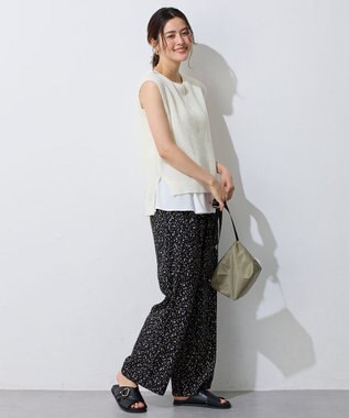 ANY L 【洗濯機可】タックヘムコンビインナー オフ/デシン