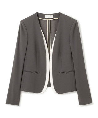BEIGE, 【洗える・VERY NaVY 11月号掲載】CINDY / ダブルカラージャケット C.Gray x White