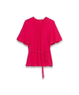 JOSEPH シルクブレンドクレープ　ブラウス Fuchsia