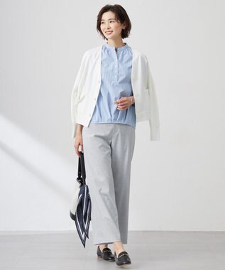 J.PRESS LADIES L 【洗える】Cotton Acetate ドルマンスリーブ カーディガン オフ系