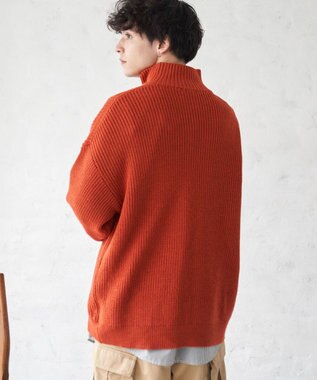 WEGO オーバーフィットハーフジッププルオーバー オレンジ