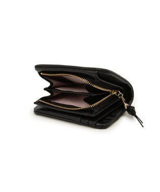 LANVIN en Bleu ペアル 二つ折Lファスナー財布 ブラック