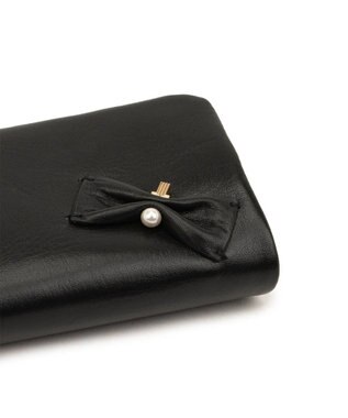 LANVIN en Bleu ペアル 二つ折Lファスナー財布 ブラック