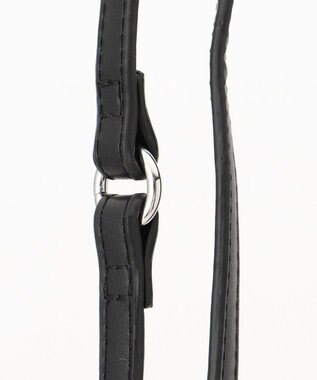 ICB 【人気のためさらに新色追加・全5色展開】 3ピースチャームバッグ ブラック×千鳥柄