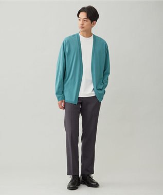 UNFILO MENS アラエルエアリーシアーカーデ ブルー