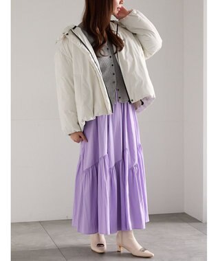 Te chichi スタンドカラーショートダウンジャケット オフホワイト