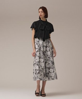 GRACE CONTINENTAL フリルボウタイブラウス ブラック