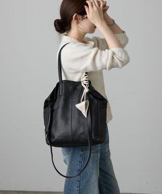 russet 【2025AW新作】《WEB限定》レザー2WAYトートバッグ(CE-1584-WEB) Black