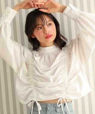 Green Parks ・ＡＮＤＳＥＡＲＣＨ　ドロストリボンブラウス Off White