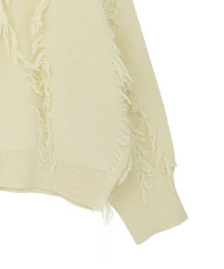 Green Parks フリンジニットプルオーバー Ivory