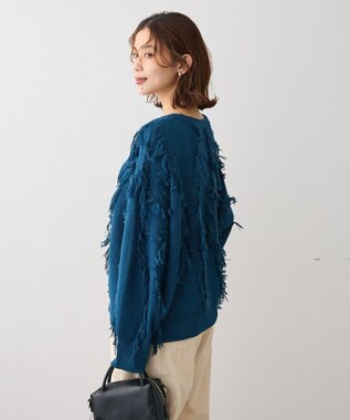 Green Parks フリンジニットプルオーバー Blue