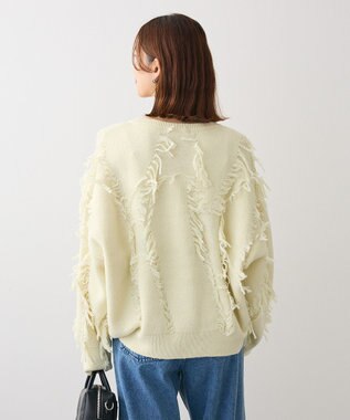 Green Parks フリンジニットプルオーバー Ivory