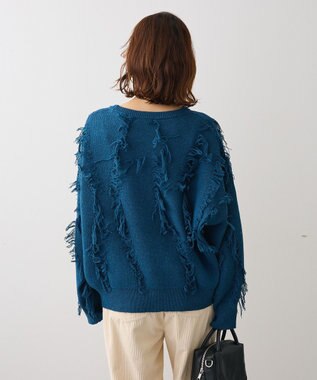 Green Parks フリンジニットプルオーバー Blue