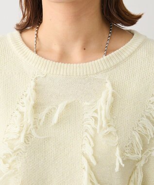 Green Parks フリンジニットプルオーバー Ivory