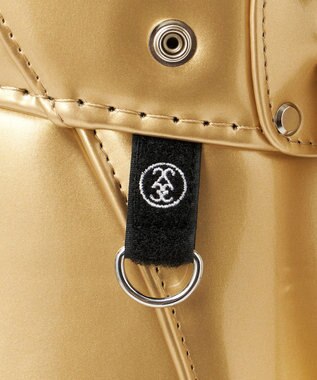 23区GOLF 【UNISEX】エレガントエナメルキャディバッグ　キャスター付きで移動もラクチン ゴールド系