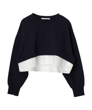 Green Parks ・ＥＬＥＮＣＡＲＥ　ＤＵＥレイヤードウラケプルオーバー Navy