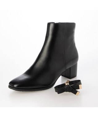 ing <Pitti>ノットリボン2WAYショートブーツ ブラック