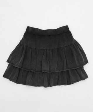 WEGO 【ウエストゴム】カットフリルスカパン スミクロ