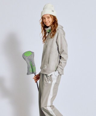 PW CIRCULUS 2025 NEW！【手洗い洗濯可】【WOMEN】スエードライク デタッチャブルフーディ ゴルフウェア レディース グレー系