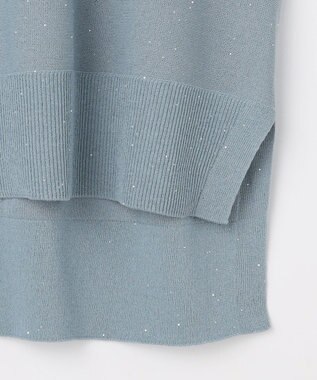 自由区 S 【カタログ掲載】ファインゲージスパングルプルオーバー ニット サックス