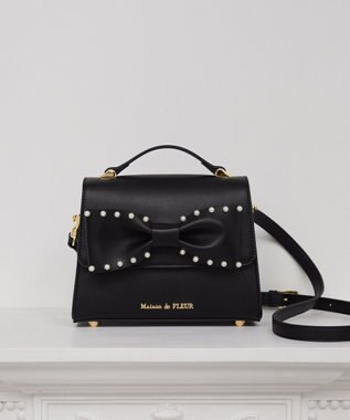 Maison de FLEUR パールリボンバッグ