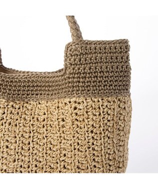 UNBILLION カシュカシュ cachecache / 切り替え編みクロッシェ2wayミニトート ベージュ