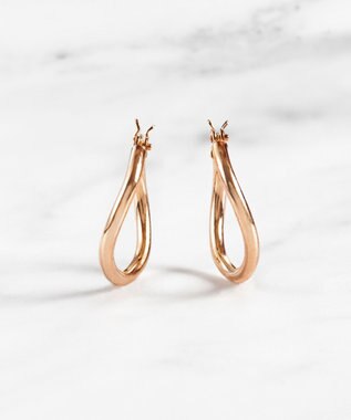 TOCCA 【新色ピンクゴールドが入荷！】【WEB限定】PETAL HOOP PIERCED EARRINGS K10 淡水パール ピアス ピンクゴールド系