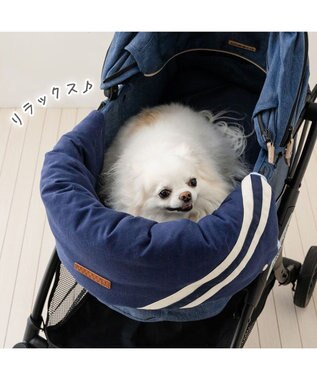 PET PARADISE ペットパラダイス  カート用 クッション ライン ネイビー