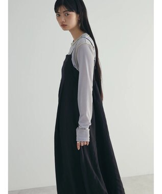 Green Parks ａ．バックギャザーキャミワンピース Black
