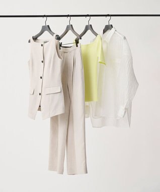 uncrave テンセルライトリネン ワイドパンツ フラックス（佐藤晴美さん着用）