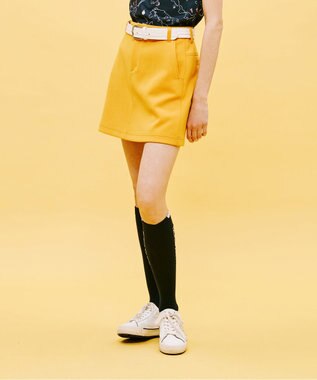 23区GOLF 【WOMEN】【吸水速乾/UVケア】ダンボールニット 台形 スカート オレンジ系